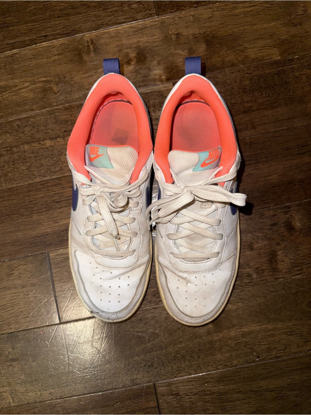 Nike Court Borough Low GS White Purple Coral Sneakers Kids Size 6.5 Y - Picture 3 of 7